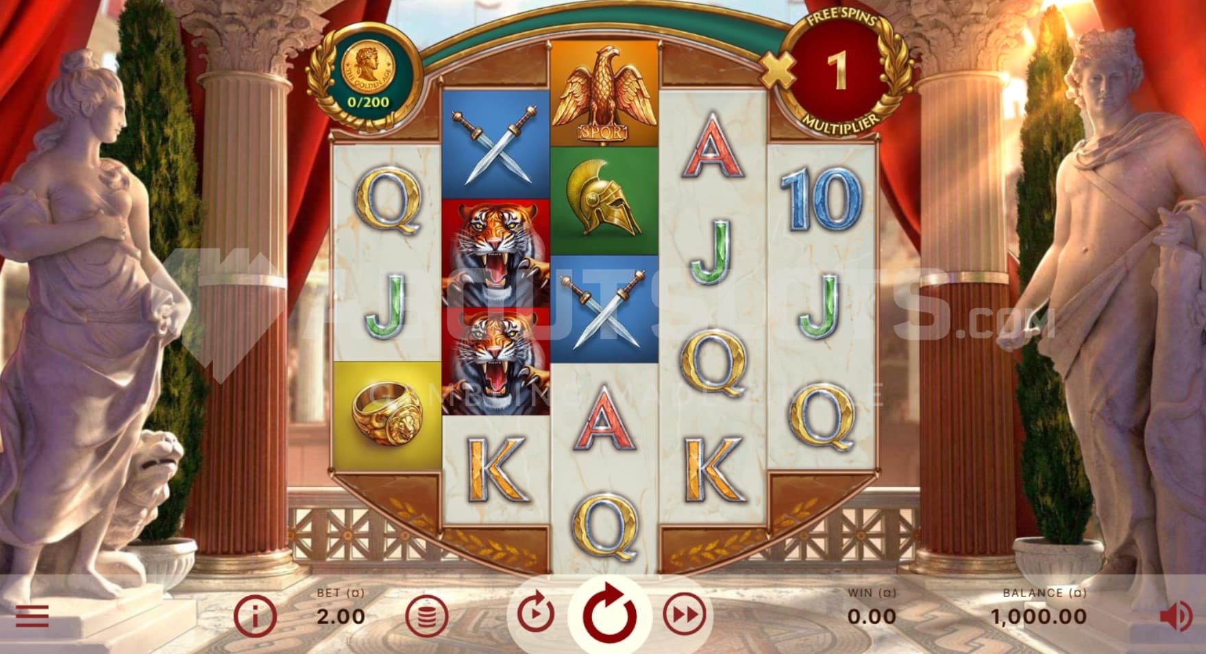 Multiplier above the reels