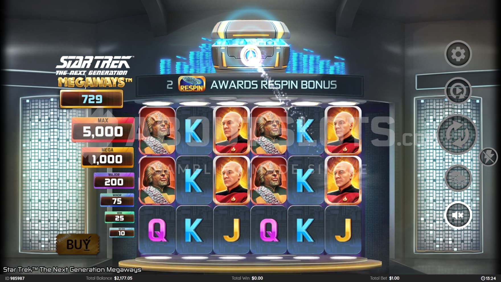 Jackpots on left side