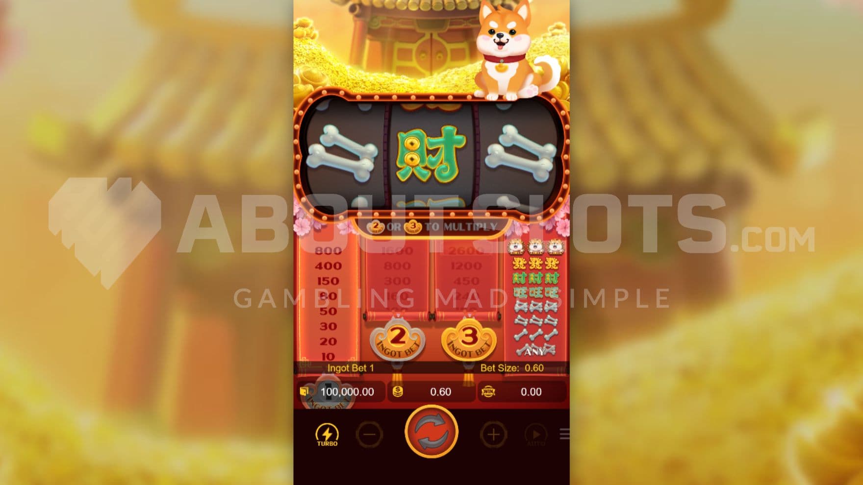 Gold in the background