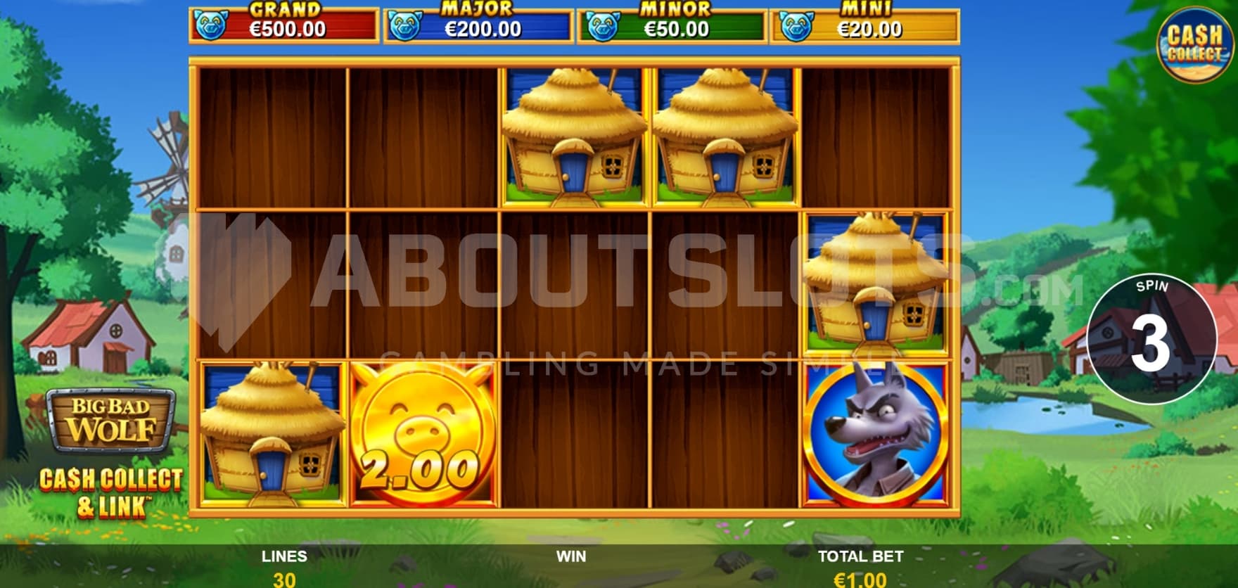 Wolf Cash Collect on reel 5