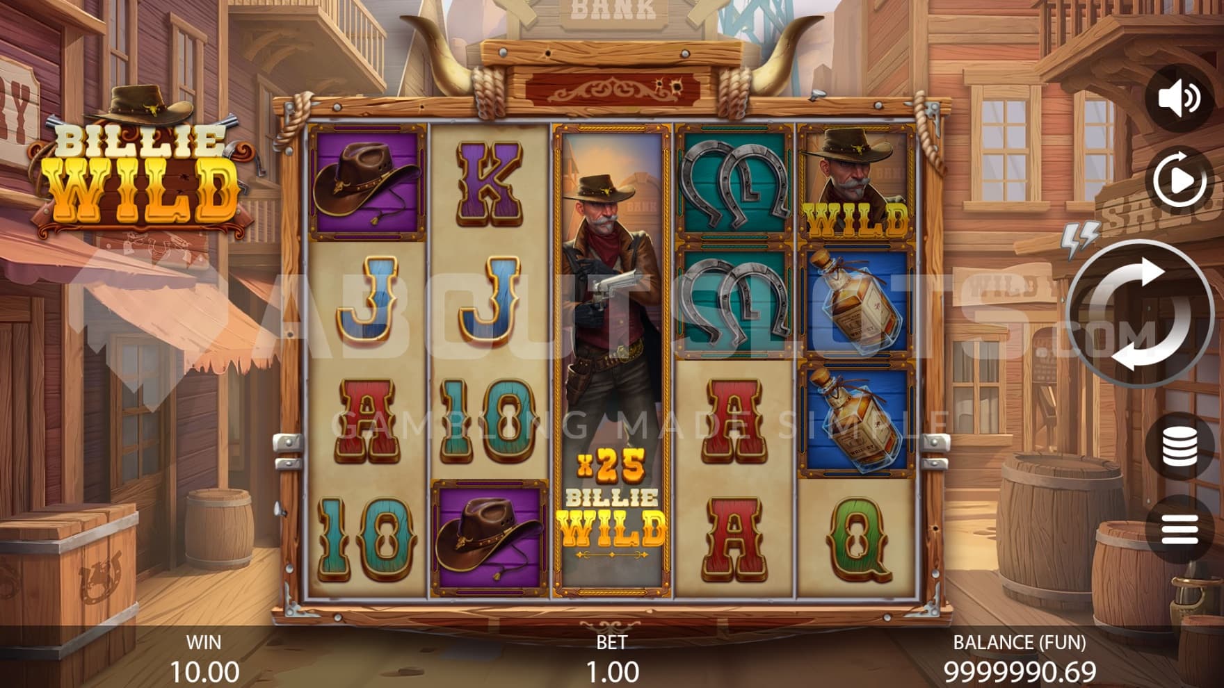 An Expanded Wild in the middle reel with a 25X multiplier