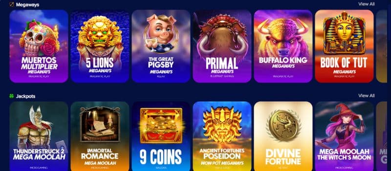 The video slots section at Bitubet.