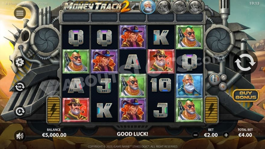 Base game with a big train in the background.