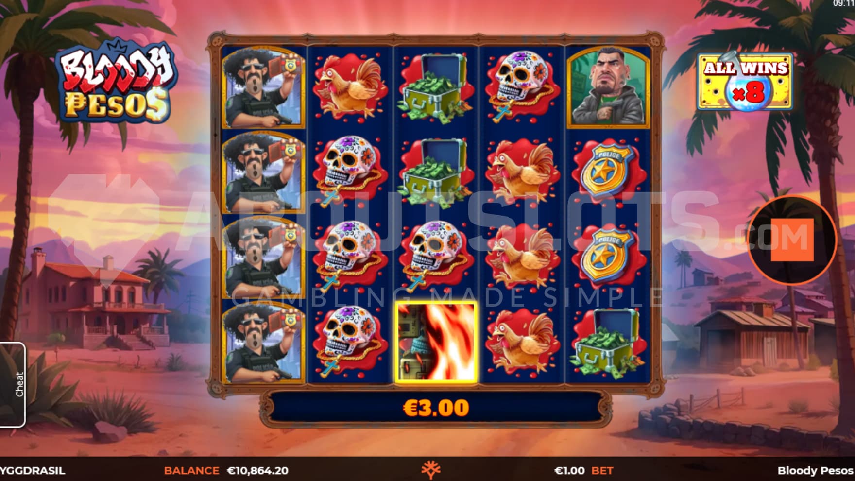 The Free Spins can go on indefinitely as long as there are Mystery Symbols on the reels