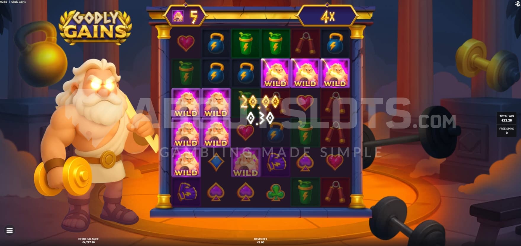 Cluster of Wilds on the reels