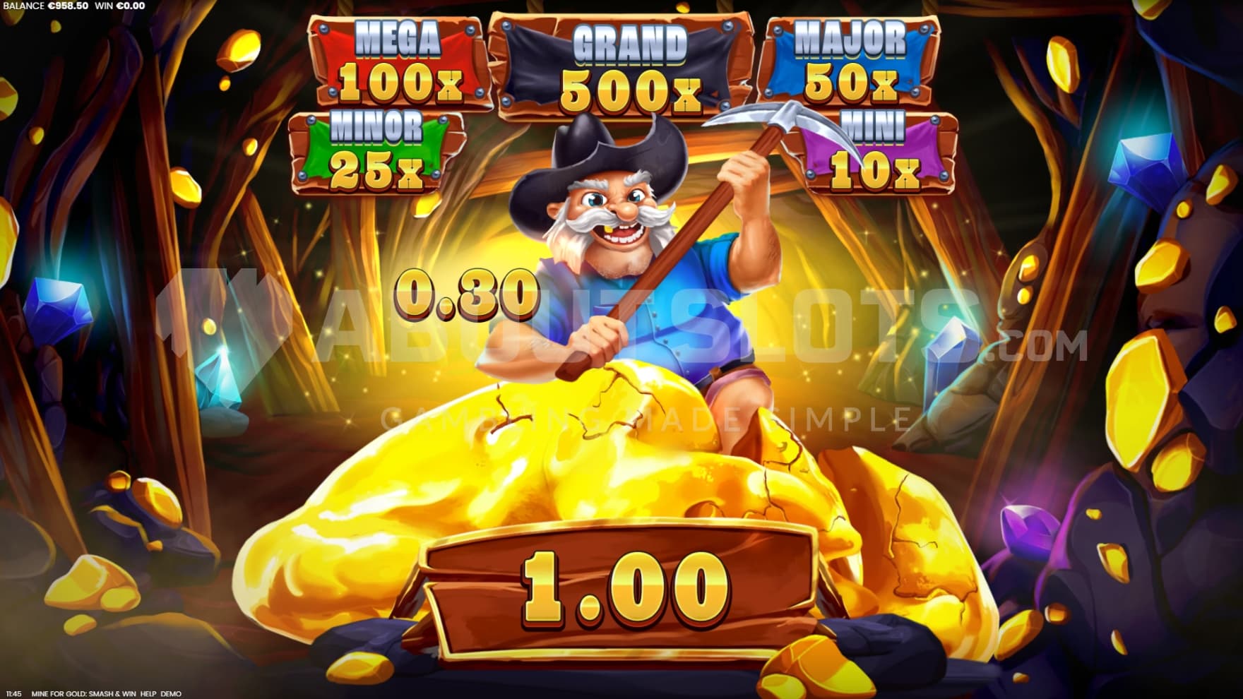 Jackpots above reels