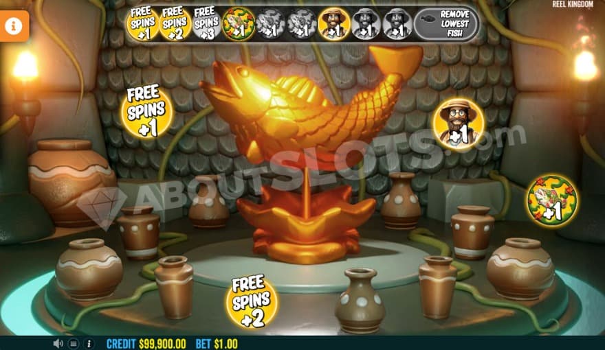 Pick modifiers screen when activating the bonus game. 