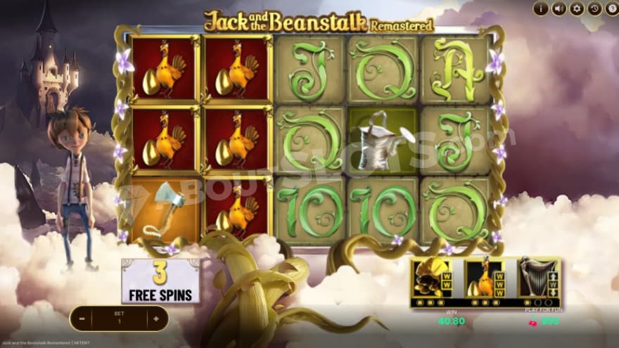 Stacked Golden Hens bonus game.