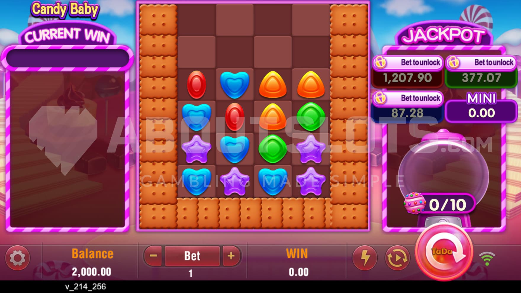 The reels are blocked off by cookies that can be broken through wins