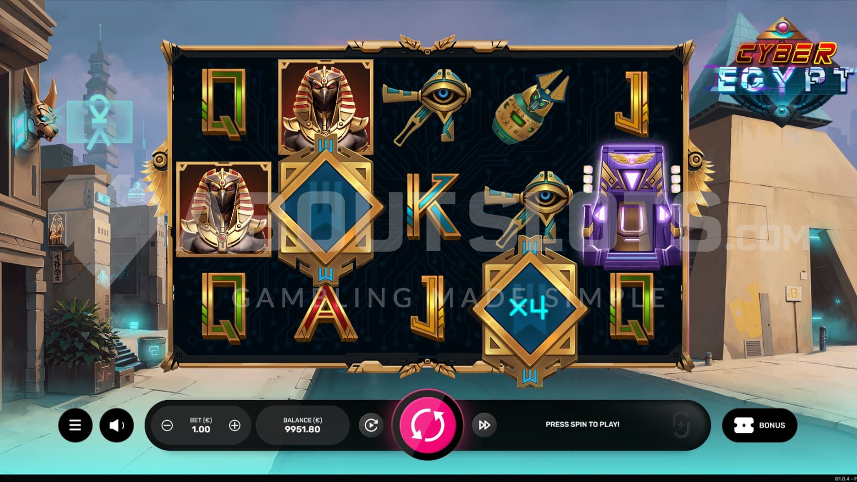 The base game is set in a futuristic Egypt