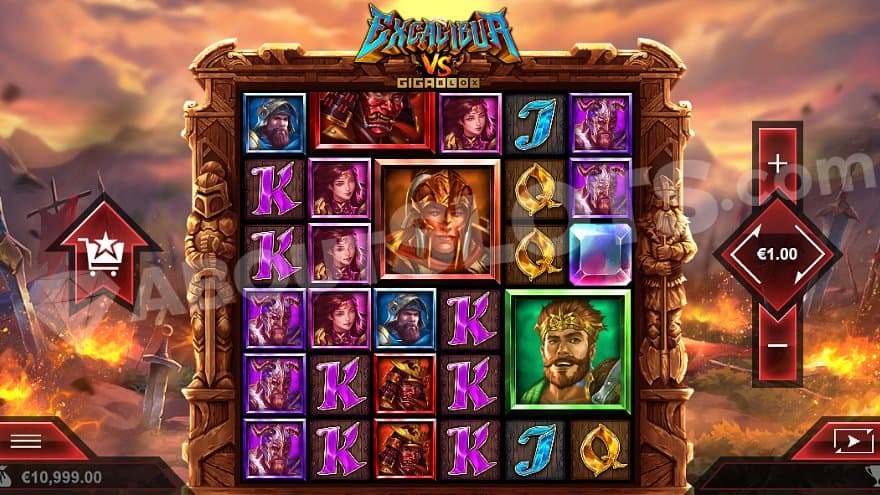 A casino slot on a battlefield. 