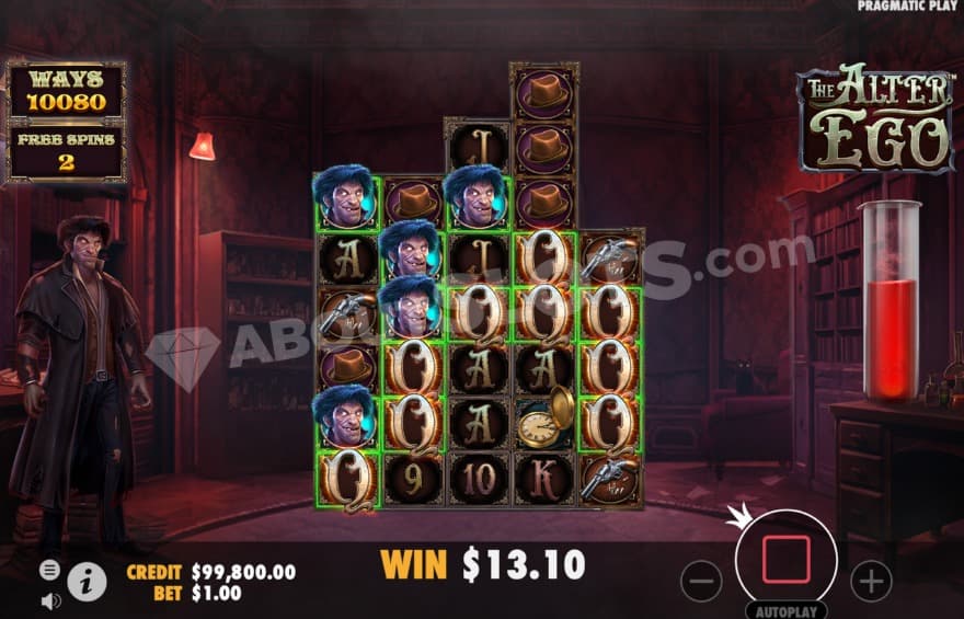 A screenshot from the free spins feature