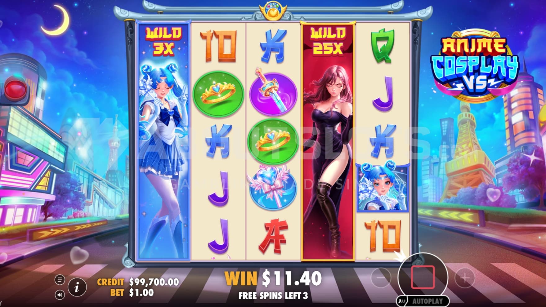 Wild Multiplier on reels 1 and 4