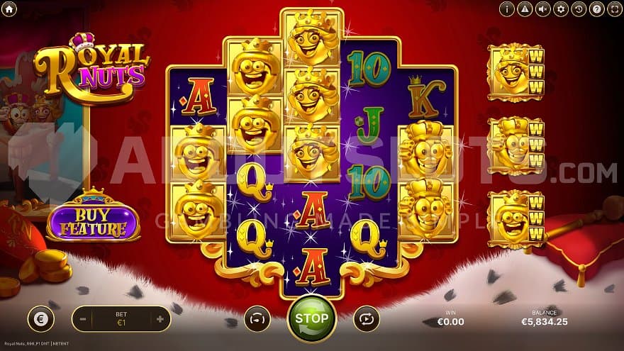 A casino slot with 3-4-5-4-3 rows. 