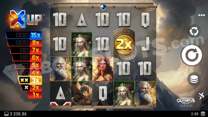 A casino slot on a dark mountain top. 