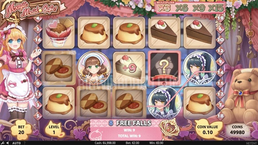 Magic Maid Cafe Slot Gameplay