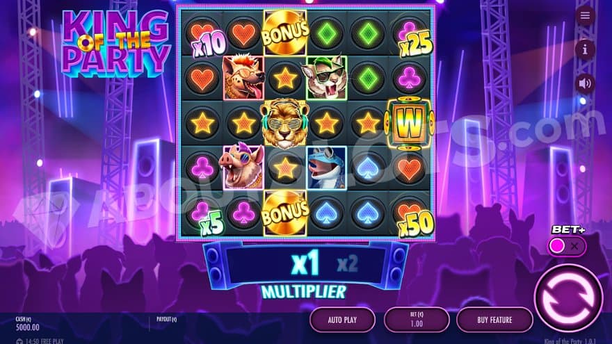 A casino slot in a club.