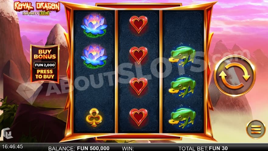 Base game with mountain peaks in the background.