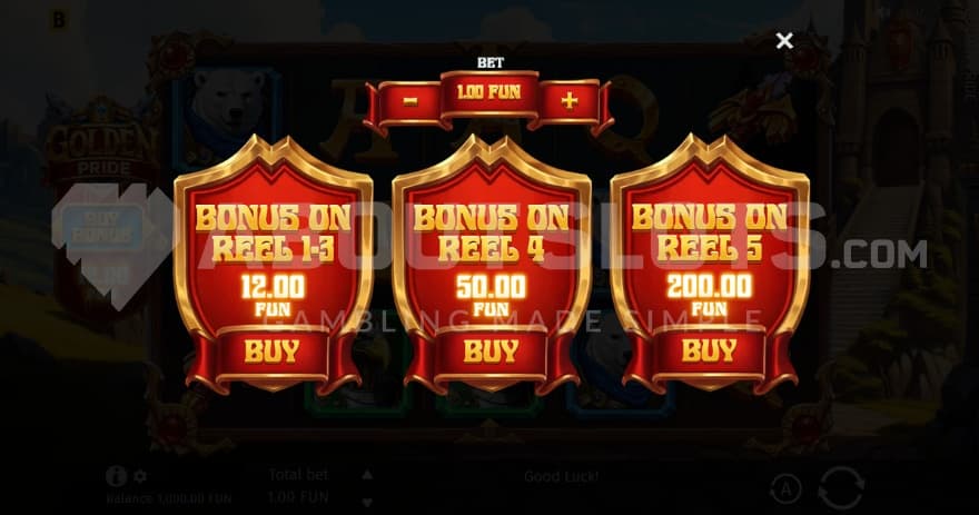 3 options Bonus Buy