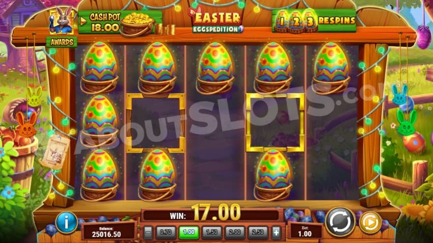 Instant Prize Bonus game with colorful eggs on the reels.