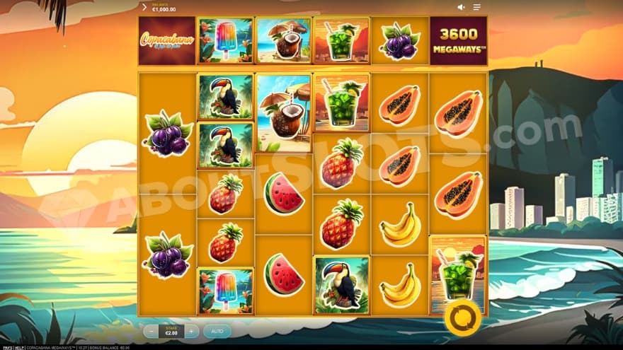 Base game with the notorious Copacabana beach in the background.