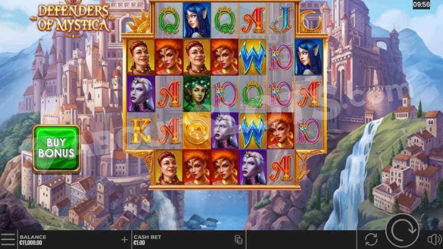 Base game where you can see a beautiful castle in the background.