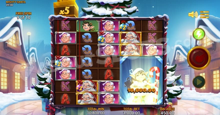 A screenshot of the free spins view
