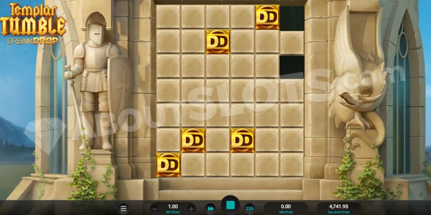 Jackpot Spin being performed with a chance to trigger the Dream Drop Bonus feature.