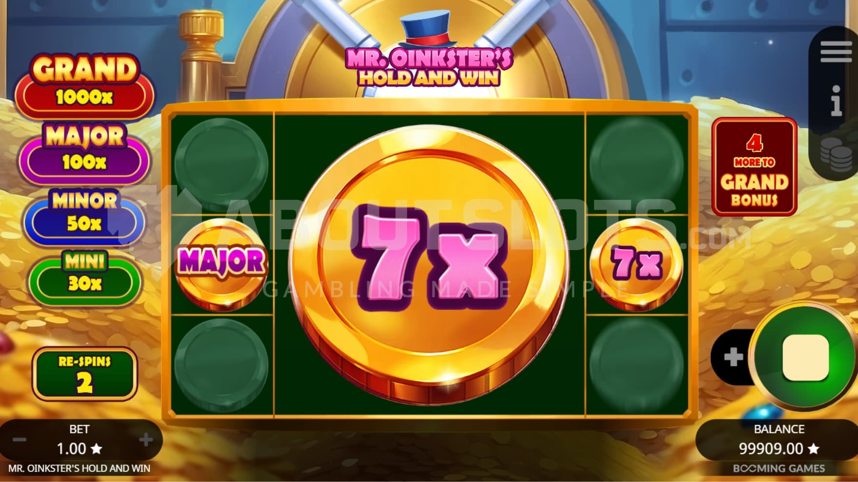 Major Jackpot on first reel