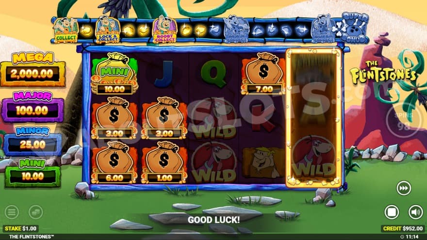 A screenshot of cash values and a draw for a cash collect