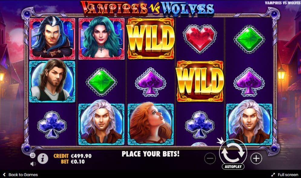 Vampires vs Wolves Slot Gameplay