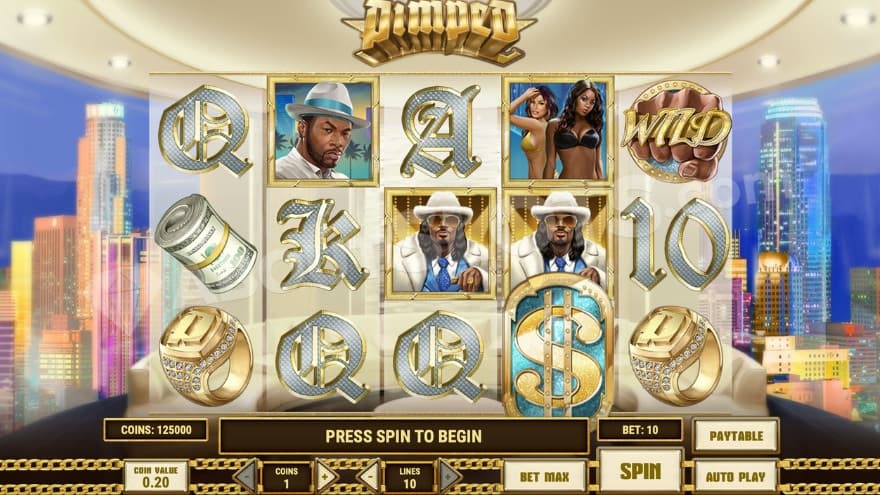 Base game with skyscrapers in the background.