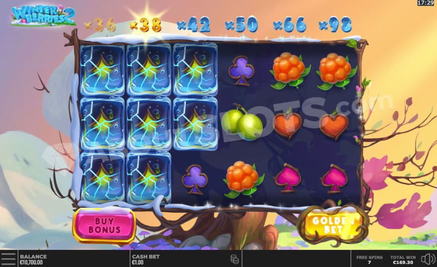Bonus game with a win with a 38X multiplier.