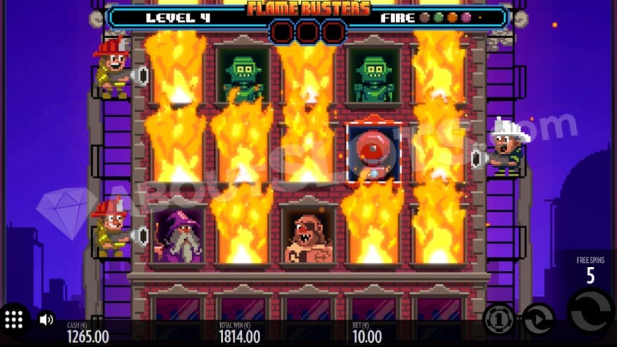 An image of the Free Spins view on level 4