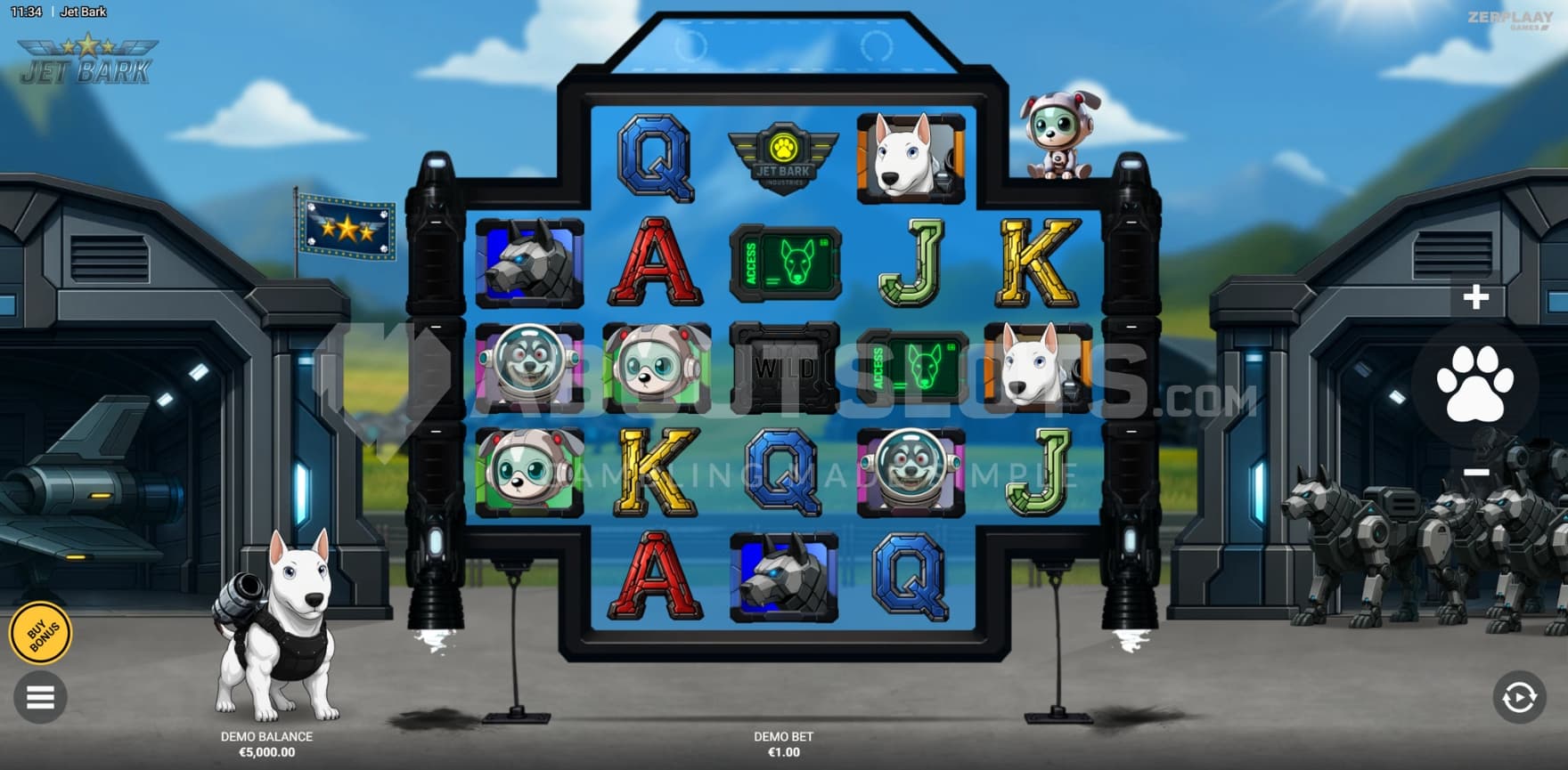 Futuristic dog theme