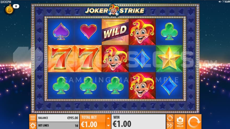 Base game with bright lights from a city by night in the background.