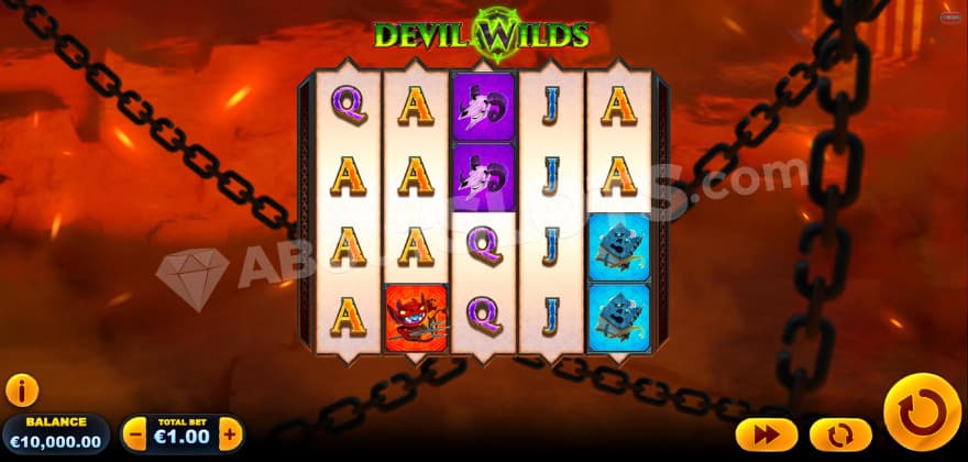 Five reels with 4 rows in a fire-burning hell.