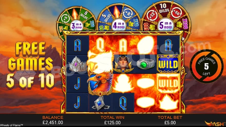An image of the Free Spins scenery