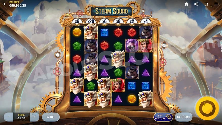 A casino slot in an airborne city.