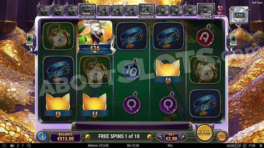 First free spin of 10.
