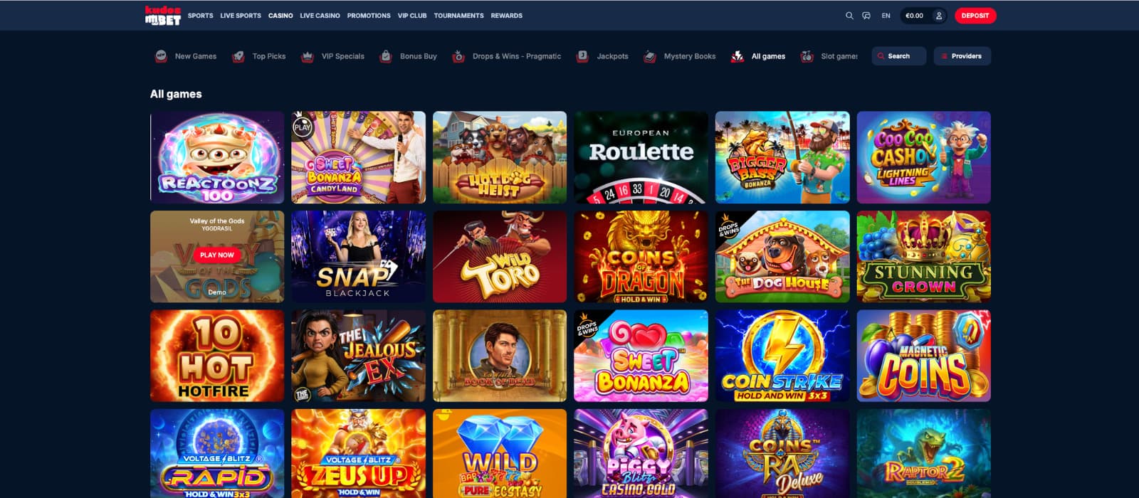 Cosmobet casino homepage showing welcome bonus banner, game categories, and featured casino titles