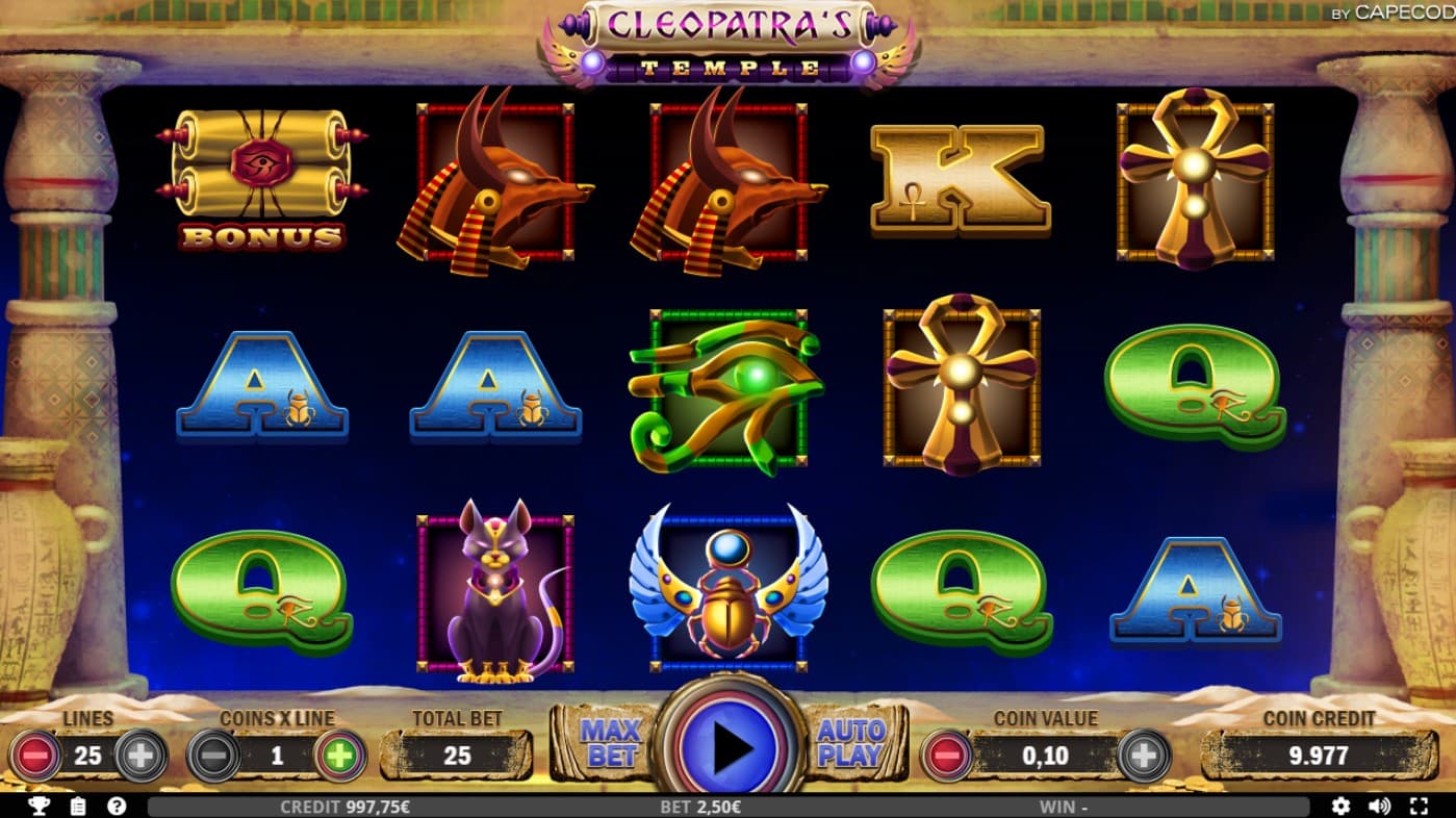 Cleopatra's Temple Slot Gameplay