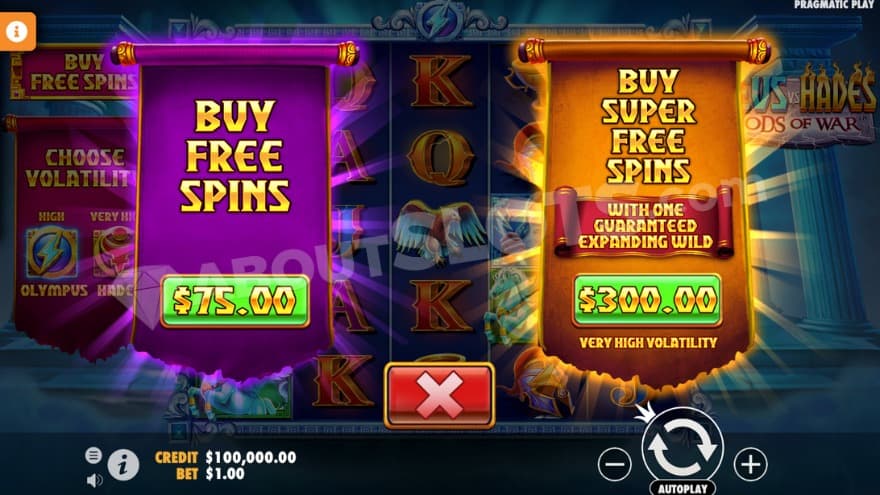 Bonus buy with two different options.