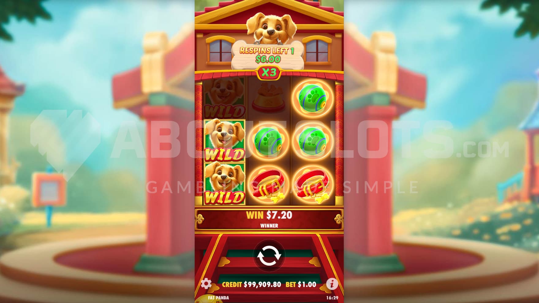 The multiplier respins is active with a 3X multiplier