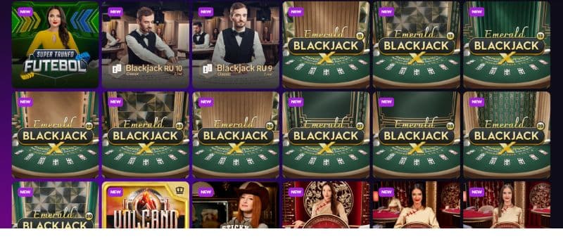 A selection of live casino games that JohnVegas Casino offers is shown.
