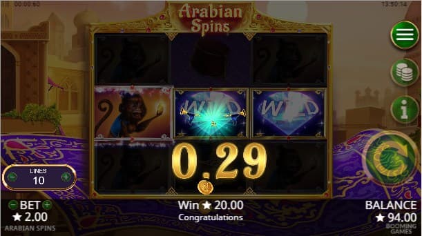Arabian Spins Slot Gameplay