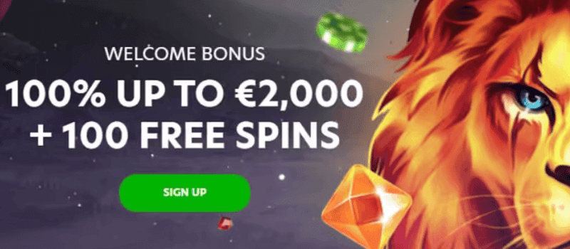 Promotional image for Lionspin Casino's new player bonus.