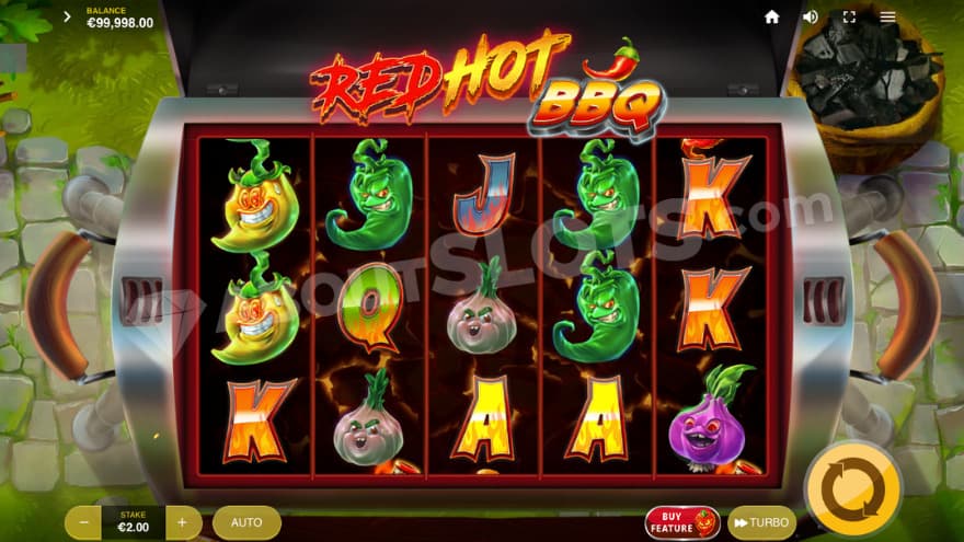 Base game with a barbeque grill as the frame.