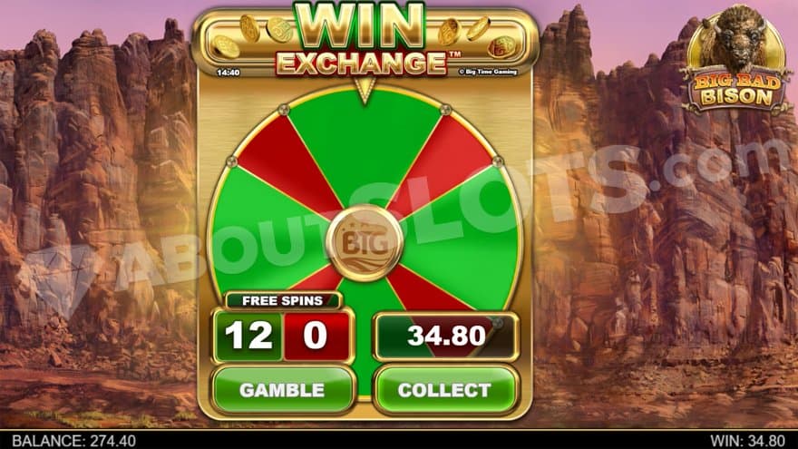 A wheel with red and green segments.