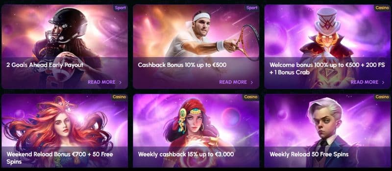 The promotions offers at NovaJackpot.